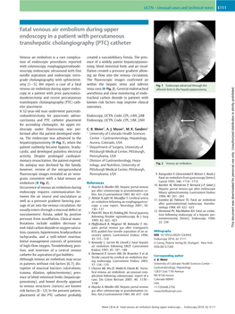 Fatal Venous Air Embolism During Upper Endoscopy in a Patient with Percutaneous Transhepatic Cholangiography (PTC) Catheter