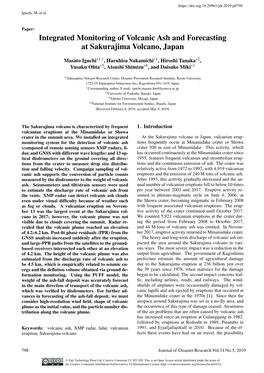 Integrated Monitoring of Volcanic Ash and Forecasting at Sakurajima Volcano, Japan