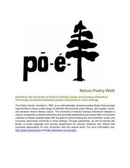 Nature Poetry Walk