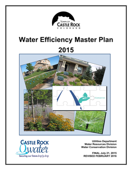 Water Efficiency Master Plan 2015