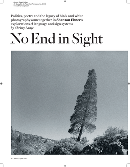 Politics, Poetry and the Legacy of Black and White Photography Come Together in Shannon Ebner's Explorations of Language and S