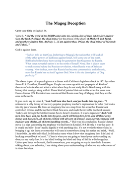 The Magog Deception