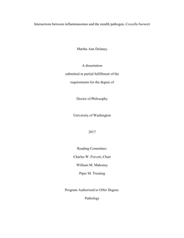 Interactions Between Inflammasomes and the Stealth Pathogen, Coxiella Burnetii