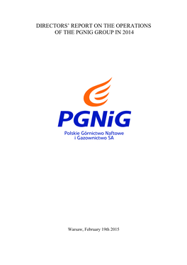 Directors Report Pgnig Group 2014 EN
