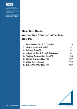 Selection Guide for Automotive & Industrial Fanless Box-PC