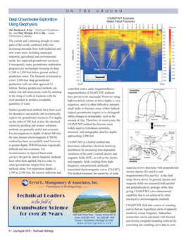 Deep Groundwater Exploration Using Geophysics Jim Hasbrouck, R.Gp