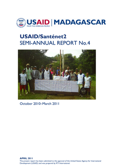 Revised USAID Santeént 2 Semi-Annual Report FY11