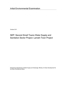 41022-022: Second Small Towns Water Supply and Sanitation Sector Project