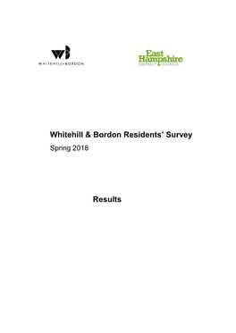 Whitehill & Bordon Residents' Survey