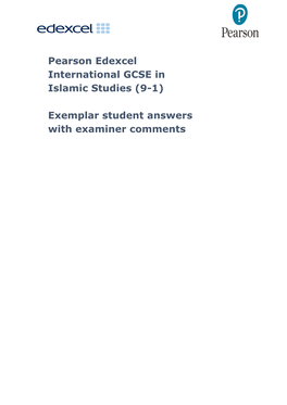 (9-1) Exemplar Student Answers with Examiner Comments