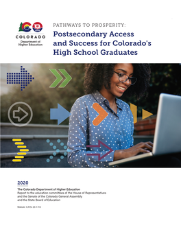 Postsecondary Access and Success for Colorado's High School Graduates