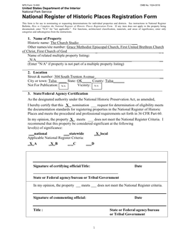 National Register of Historic Places Registration Form