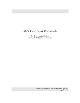 Life's First Great Crossroads.Pdf