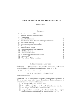 Notes on 4-Manifolds