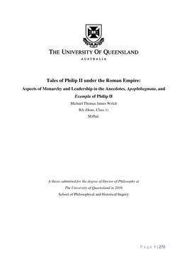 Tales of Philip II Under the Roman Empire