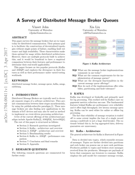 A Survey of Distributed Message Broker Queues