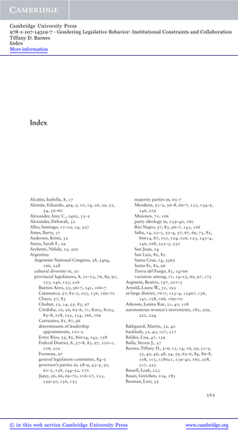 Gendering Legislative Behavior: Institutional Constraints and Collaboration Tiffany D