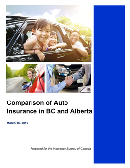 Comparison of Auto Insurance in BC and Alberta