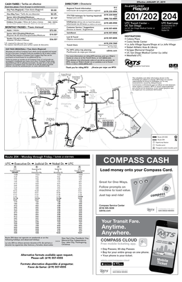 COMPASS CASH a E F a UTC Executive Dr