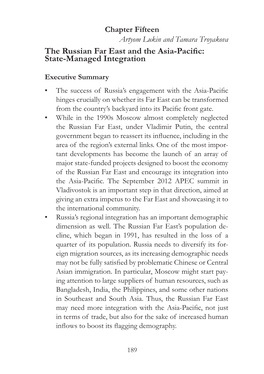 The Russian Far East and the Asia-Pacific: State-Managed Integration