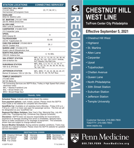 Chestnut Hill West Line