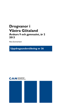 Drogvanor I Västra Götaland