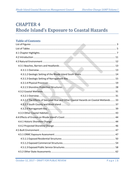 CHAPTER 4 Rhode Island's Exposure to Coastal Hazards