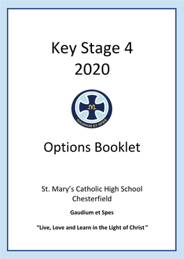 Key Stage 4 Options Booklet