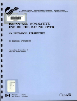 Of the Babine River I I an Historical Perspective