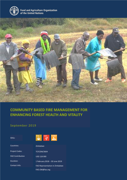 Community Based Fire Management for Enhancing Forest Health and Vitality