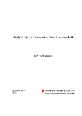 Analýza Vývoje Kategorií Osobních Automobilů