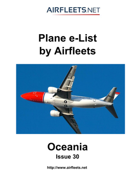 Plane E-List by Airfleets Oceania