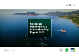 Corporate Responsibility & Sustainability Report 2020