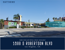 1800 S ROBERTSON BLVD Los Angeles, CA LOWER LEVEL OFFICE SPACE