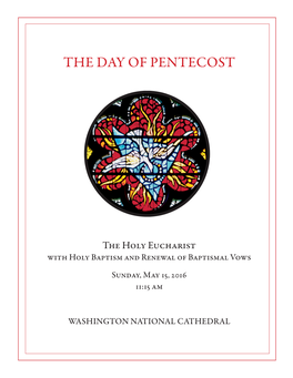 The Day of Pentecost