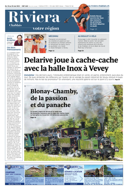 Delarive Joue À Cache-Cache Avec La Halle Inox À Vevey