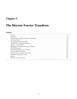 The Discrete Fourier Transform