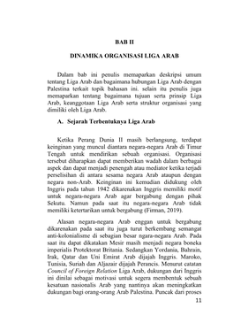 11 BAB II DINAMIKA ORGANISASI LIGA ARAB Dalam Bab Ini Penulis