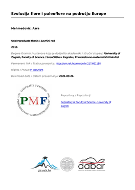 Evolucija Flore I Paleoflore Na Području Europe