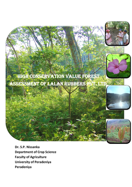 High Conservation Value Forest ASSESSMENT of Lalan Rubbers Pvt