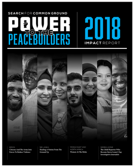 2018 Impact Report Power to the Peacebuilders