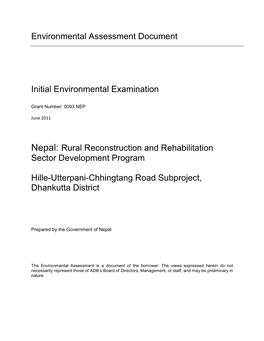 40554-022: Rural Reconstruction and Rehabilitation Sector Development