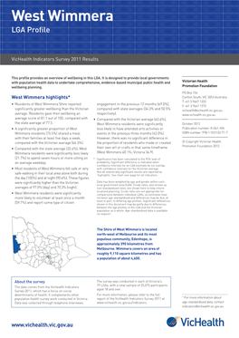 West Wimmera LGA Profile