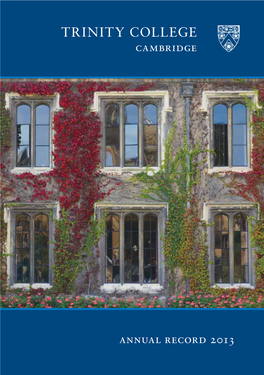 Trinity College Cambridge Trinity College Cambridge College Trinity Annual Record Annual