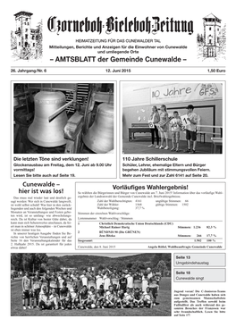 – AMTSBLATT Der Gemeinde Cunewalde –