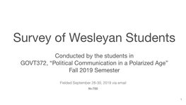 Survey of Wesleyan Students