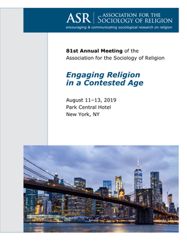 2019 ASR Annual Meeting Program