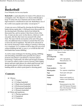 Basketball - Wikipedia, the Free Encyclopedia