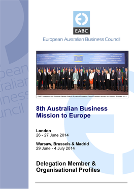 8Th Australian Business Mission to Europe