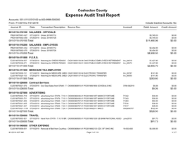 Expense Audit Trail Report